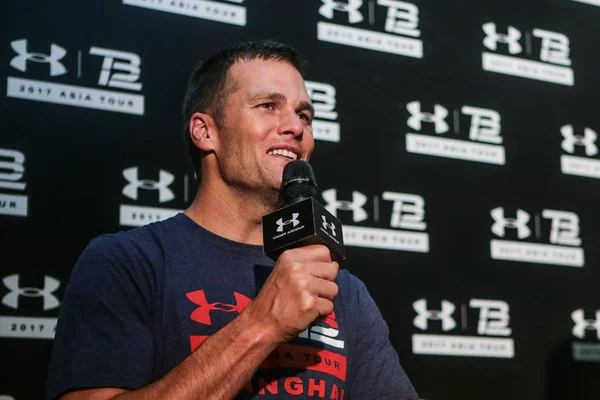 American Football Speler Tom Brady Voor New England Patriots Van — Stockfoto