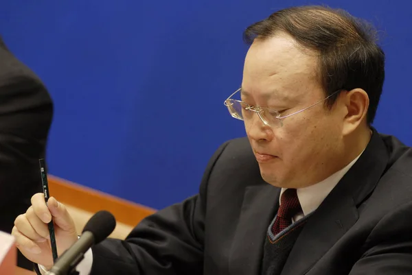 Wang Baoan Entonces Asistente Del Ministro Finanzas China Asiste Una —  Fotos de Stock