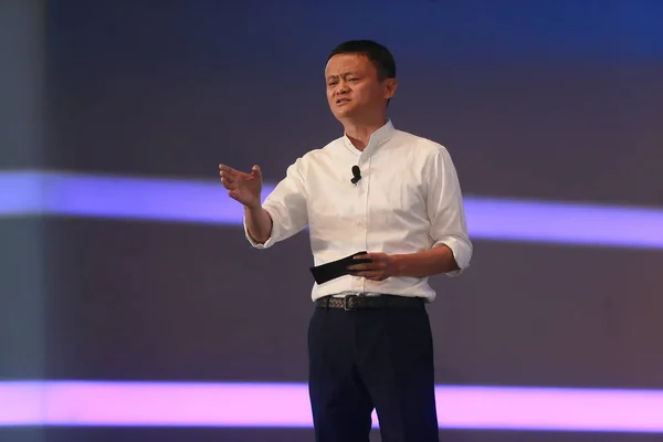 Jack Yun Presidente Gigante Chinês Comércio Eletrônico Alibaba Group Fala — Fotografia de Stock