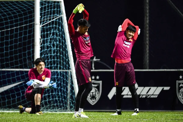 Les Joueurs Équipe Nationale Chinoise Football Masculin Participent Une Séance — Photo