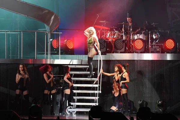 Amerikaanse Zangeres Britney Spears Presteert Tijdens Een Concert Taipei Taiwan — Stockfoto