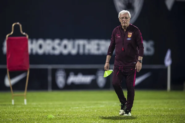 Head Coach Marcello Lippi Chinese National Men Football Team Takes — Stock Photo, Image