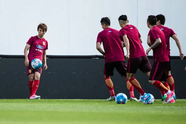 Les Joueurs Équipe Nationale Chinoise Football Participent Une Séance Entraînement — Photo