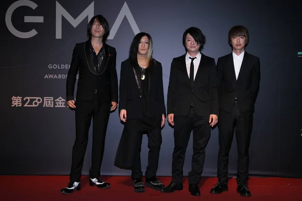 Japán Rock Zenekar Glay Jelentenek Vörös Szőnyegen Golden Melody Díjátadó — Stock Fotó