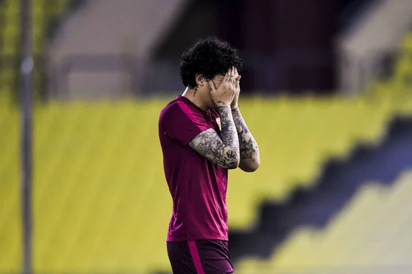 Wang Dalei Seleção Chinesa Futebol Masculino Participa Uma Sessão Treinamento — Fotografia de Stock