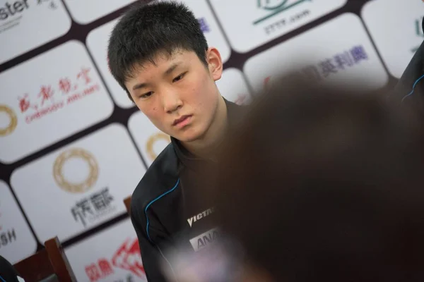 일본의 Harimoto 도모카즈 Seamaster 2017 Ittf 중국에서에서 중국의 2017 — 스톡 사진