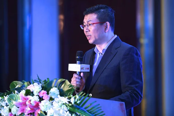 Zan Kuang Zhanyu Ceo Imaginechina Delivers Speech Signing Ceremony Announce — Stock Photo, Image