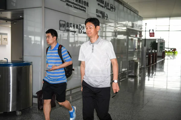Treinador Choi Yong Soo Jiangsu Suning Retratado Antes Retornar Coreia — Fotografia de Stock