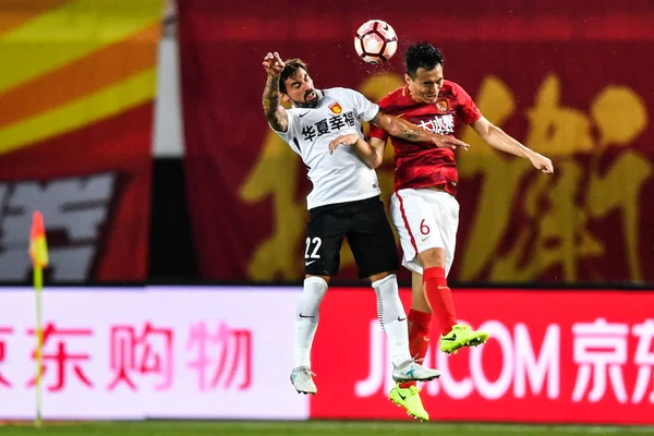 Giocatore Calcio Argentino Ezequiel Lavezzi Sinistra Hebei China Fortune Testa — Foto Stock