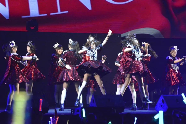 Členové Skupiny Japonky Morning Musume Dříve Jednoduše Morning Musume Také — Stock fotografie
