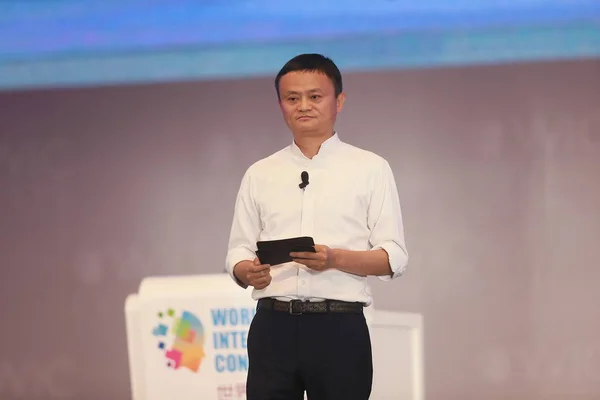 Jack Yun Chairman Chinese Commerce Giant Alibaba Group Speaks Main — Stock Photo, Image