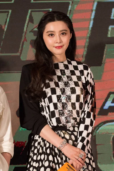 Die Chinesische Schauspielerin Fan Bingbing Besucht Eine Pressekonferenz Zur Reality — Stockfoto