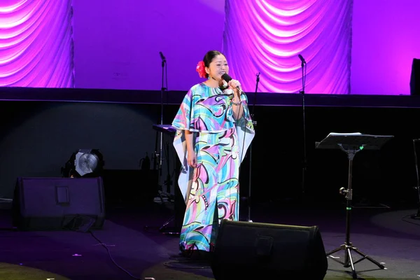 Cantante Japonesa Rimi Natsukawa Actúa Durante Concierto Taipei International Convention — Foto de Stock