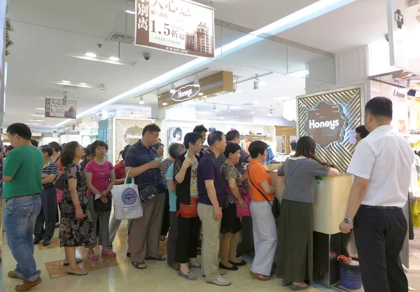 Clientes Multidão Para Fazer Compras Year Old Shanghai Department Store — Fotografia de Stock