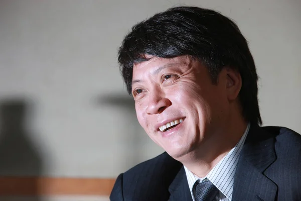 Sun Hongbin Presidente Sunac China Holdings Ltd Representa Una Entrevista — Foto de Stock