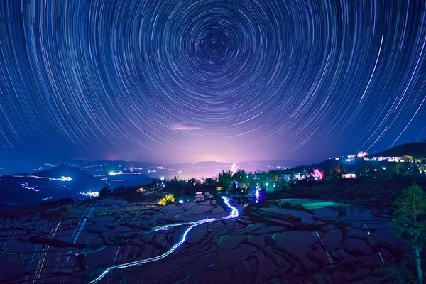 Landschap Van Terrasvormige Rijstvelden Van Honghe Yuanyang Rijstvelden China Één — Stockfoto