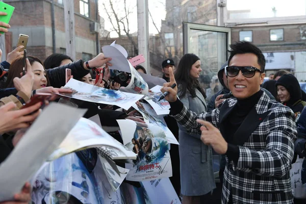 Hong Kong Actor Donnie Yen Signs Autographs Arrives Red Carpet — Stock Photo, Image