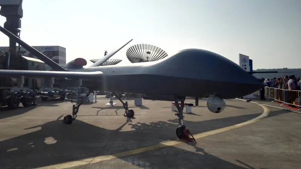 Chinês Made Caihong Arco Íris Reconhecimento Drone Combate Seus Mísseis — Fotografia de Stock
