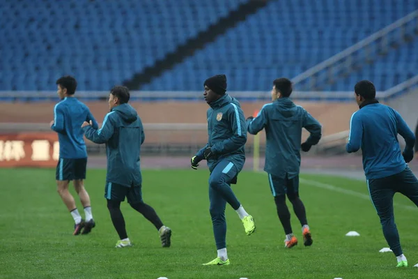 Brasilianischer Fußballspieler Ramires Mitte Von Jiangsu Suning Nimmt Einem Training — Stockfoto