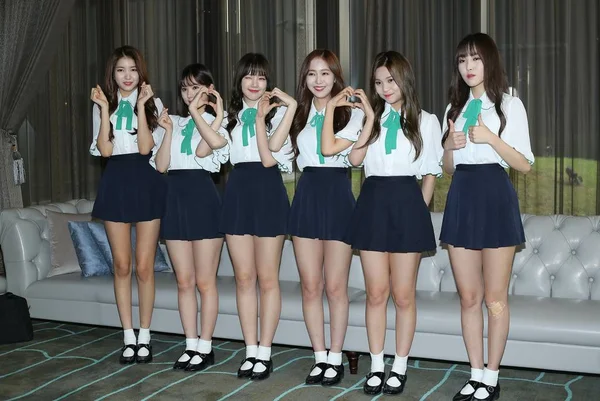 Miembros Del Grupo Chicas Surcoreanas Gfriend Asisten Evento Mediático Taipei — Foto de Stock