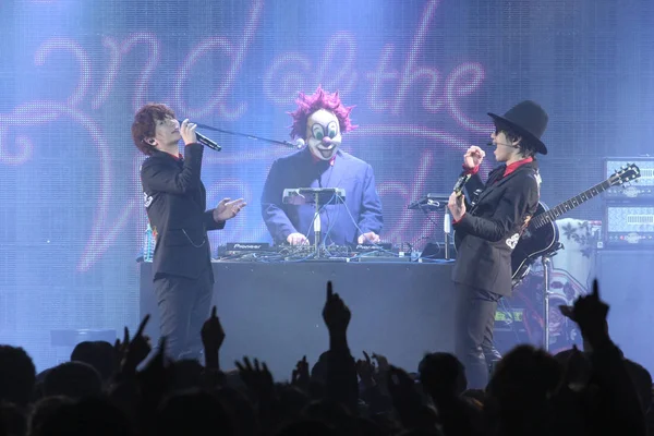 Miembros Banda Japonesa Sekai Owari Actúan Durante Concierto Taipei Taiwán — Foto de Stock