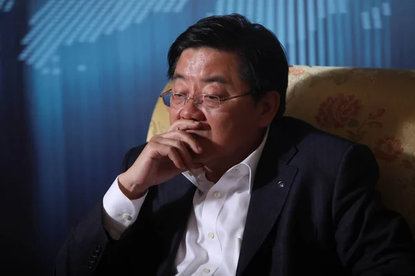 Jianyi Dåvarande General Manager Kina Faw Group Corporation Tänker Intervju — Stockfoto