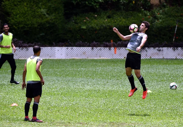 Spieler Der Jordanischen Männer Fußballnationalmannschaft Nehmen Einer Trainingseinheit Für Ein — Stockfoto