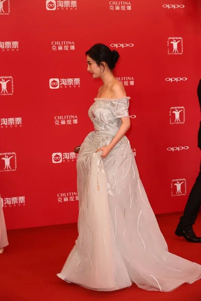 Actrice Chinoise Yang Arrive Sur Tapis Rouge Pour Cérémonie Ouverture — Photo