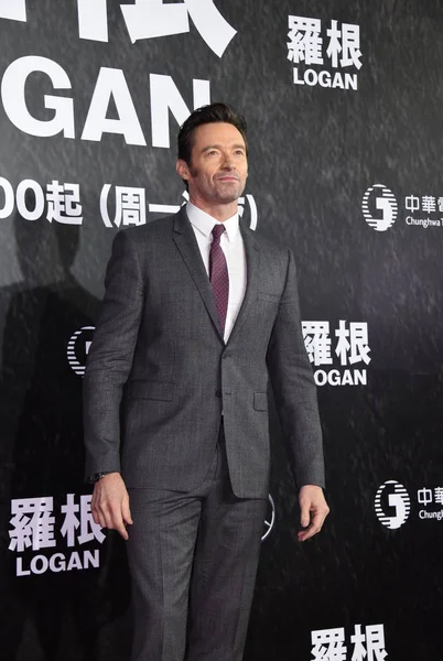 Australian Actor Hugh Jackman Poses Red Carpet Premiere His New — Stock Photo, Image