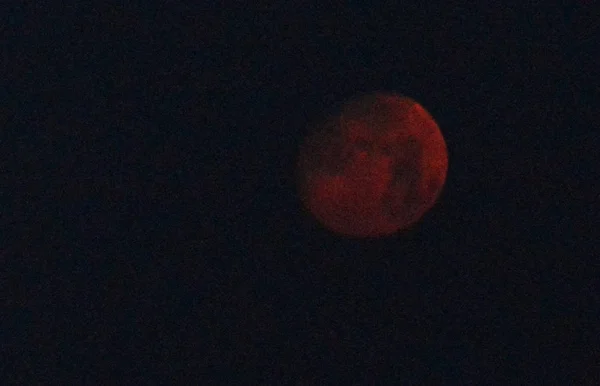 Lua Sangue Eclipse Lunar Vista Céu Noite Chongqing China Junho — Fotografia de Stock