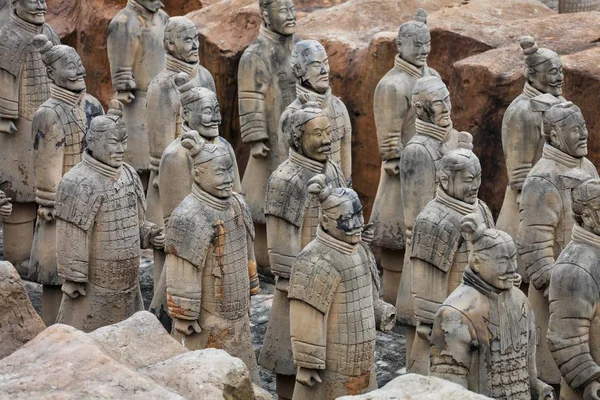 Terra Cotta Savaşçıları Qin Shihuang Atları Müzesi Nin Numaralı Çukuru — Stok fotoğraf