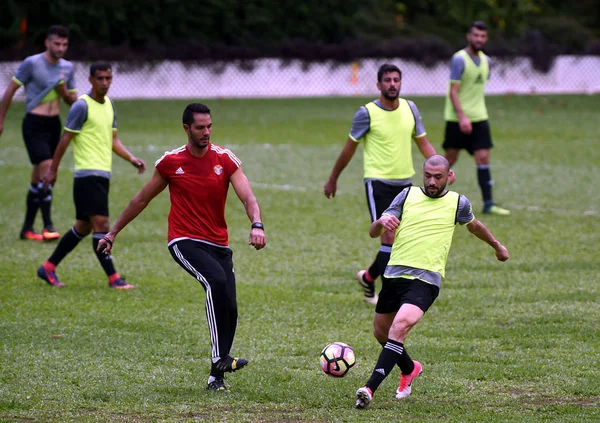 Spieler Der Jordanischen Männer Fußballnationalmannschaft Nehmen Einer Trainingseinheit Für Ein — Stockfoto