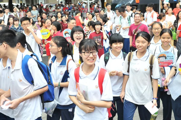 Chińskich Studentów Wejść Stronę Egzaminu Udziału Pierwszym Badaniu 2017 National — Zdjęcie stockowe