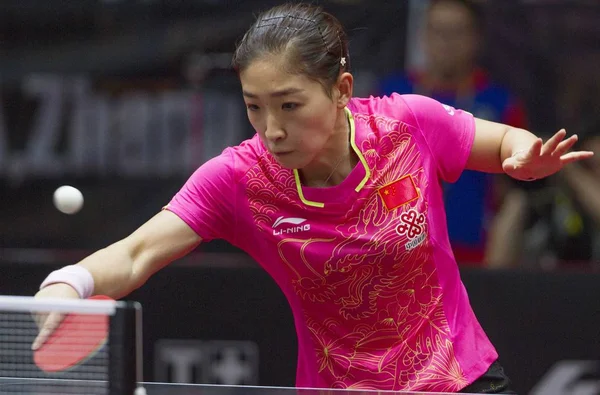 Liu Shiwen China Devuelve Una Oportunidad Suh Hyo Won Corea — Foto de Stock