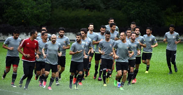 Graczy Piłce Nożnej Mężczyzn Krajowego Jordan Wziąć Udział Sesji Treningowej — Zdjęcie stockowe