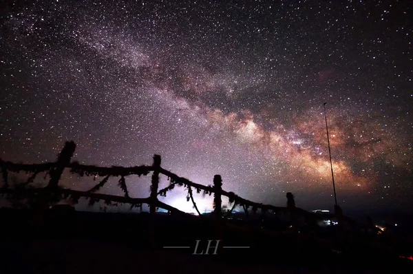 Paisaje Del Cielo Estrellado Sobre Región Maoershan Ciudad Harbin Provincia —  Fotos de Stock