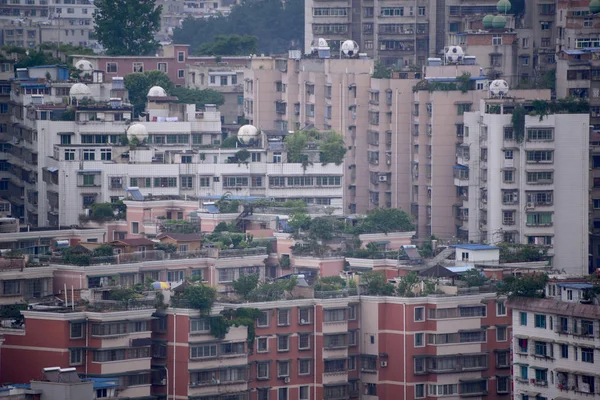 Vue Des Jardins Sur Toit Construits Illégalement Par Les Propriétaires — Photo