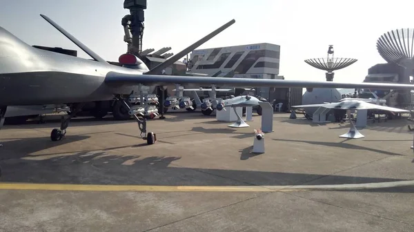 Drone Reconhecimento Combate Chinês Caihong Arco Íris Seus Mísseis Compatíveis — Fotografia de Stock