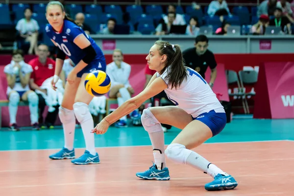 Kseniia Parubets Ryssland Spikar Mot Italien Pool Grupp Match Fivb — Stockfoto