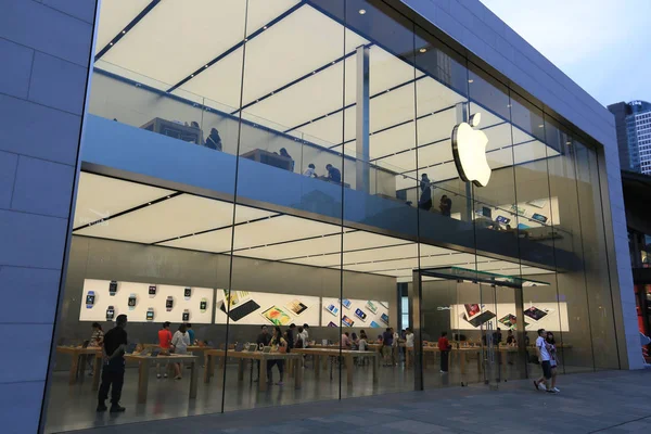 Вид Apple Store Місті Ченду Провінція Сичуань Південного Китаю Липня — стокове фото