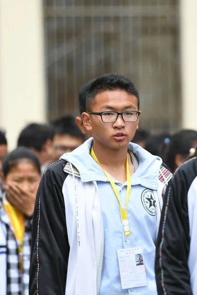 Estudantes Chineses Que Participam Vestibular Nacional 2017 Conhecido Como Gaokao — Fotografia de Stock