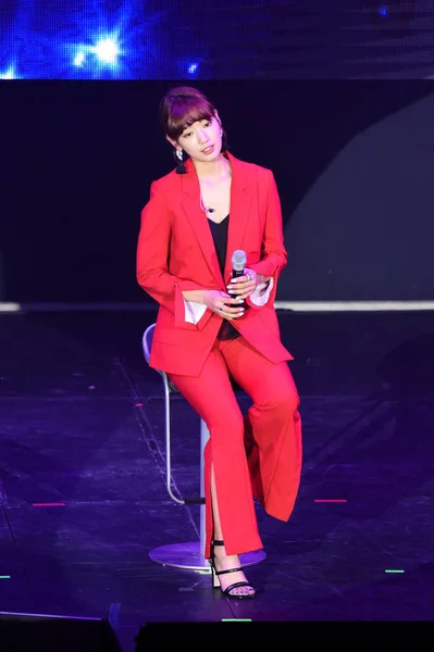 Güney Koreli Oyuncu Park Shin Hye Bir Fan Toplantı Sırasında — Stok fotoğraf