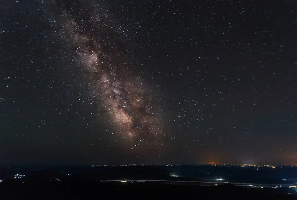 Paisaje Del Cielo Estrellado Sobre Región Maoershan Ciudad Harbin Provincia —  Fotos de Stock