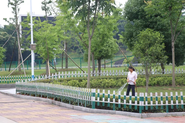 2017年6月4日 中国東部安寧省 劉安市のマオタンチャン町で 国立大学入試前のマオタンチャン高校の眺め — ストック写真