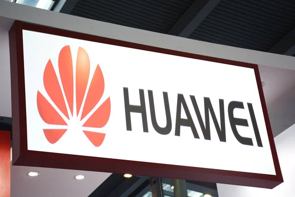 View Logo Huawei Technologies Ltd Exhibition Shenzhen City South China — стоковое фото