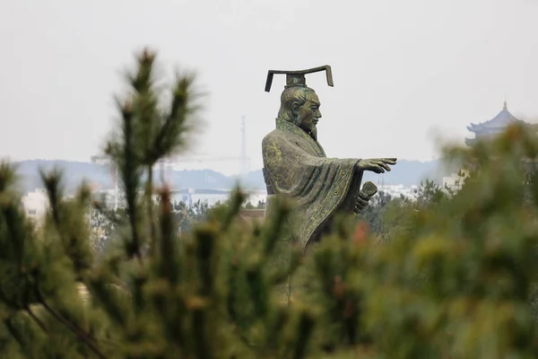 Socha Ying Zheng Známá Jako Císař Qin Nebo Qin Shi — Stock fotografie