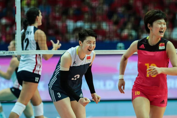 Jogadores China Celebram Depois Marcar Gol Contra Estados Unidos Durante — Fotografia de Stock