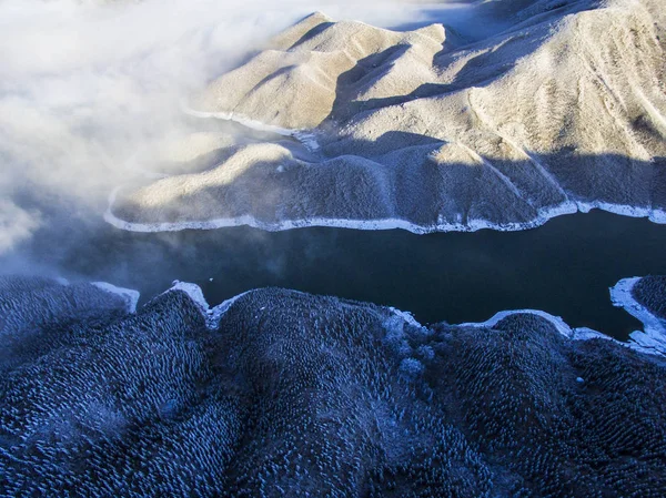 Une Mer Nuages Entoure Les Montagnes Tianhu Scenic Spot Dans — Photo