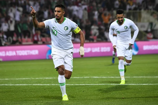 Salem Dawsari Saudiarabien Landslaget Firar Efter Scoring Mot Nordkorea Herrlandslag — Stockfoto