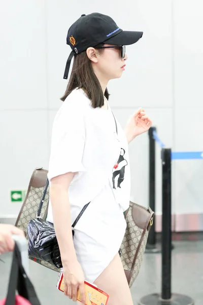 Cantante Actriz China Victoria Song Song Qian Representa Aeropuerto Internacional —  Fotos de Stock